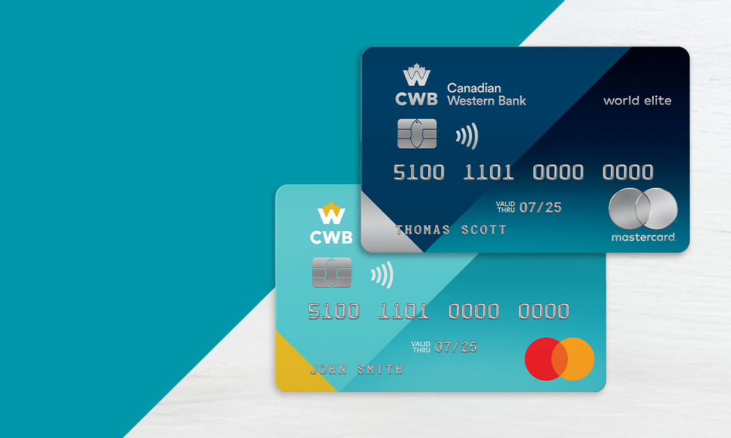 teal triangle with new mastercards displayed on the right